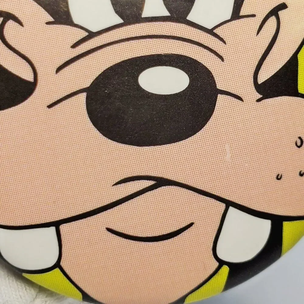Vintage Disney Goofy Face Green Background Button